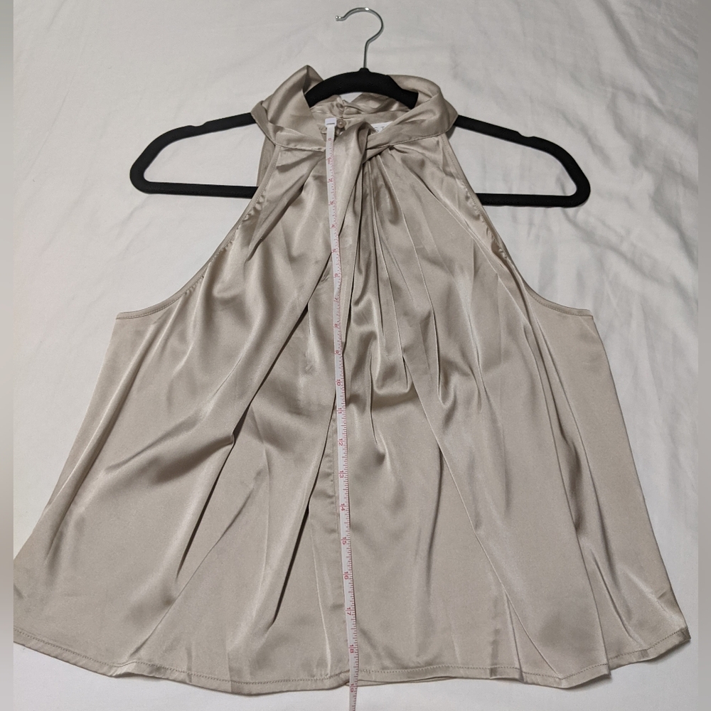 ASTR Satin Sleeveless High-Neck Top - Picture 9 of 9